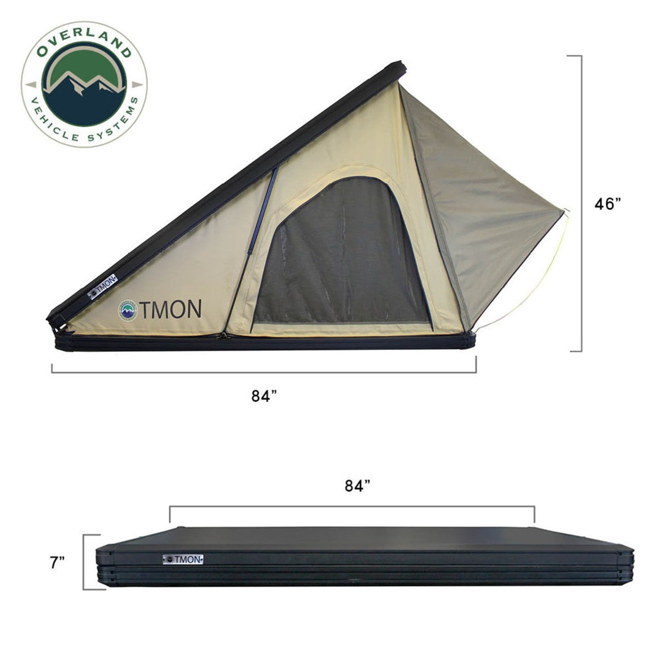 LD TMON Clamshell Aluminum Hard Shell Roof Top Tent - 2 Person