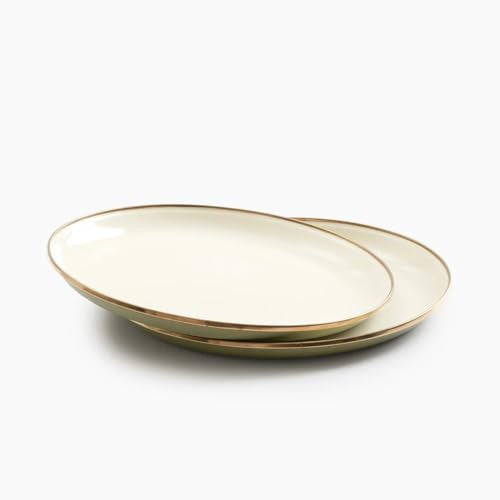 Barebones 2-Tone Deep Plate - Set of 2 (Olive Drab)