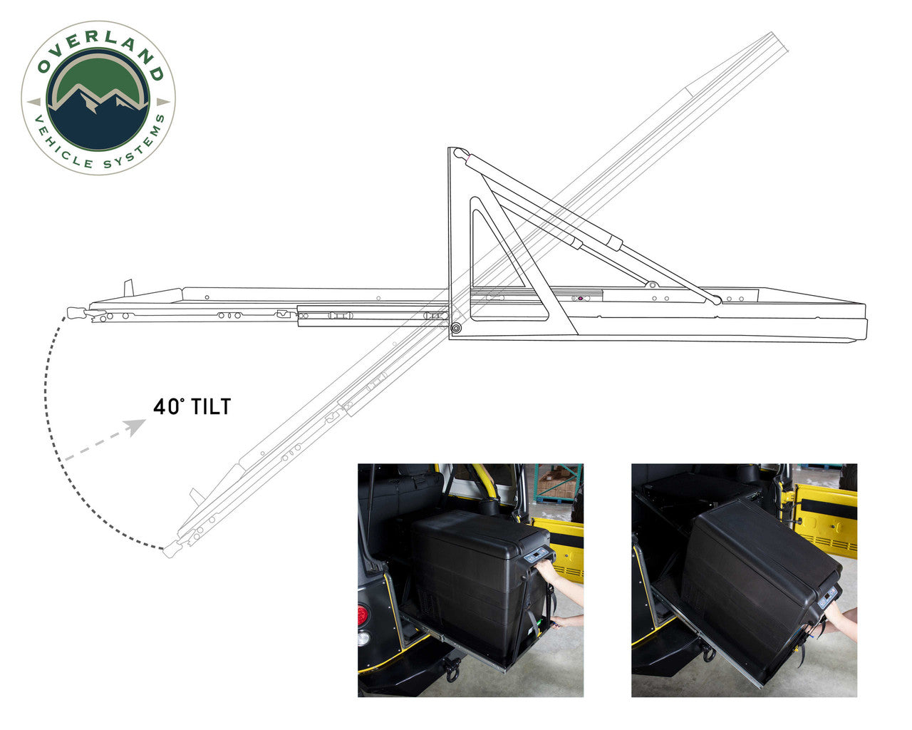 Refrigerator Tray with Slide and Tilt