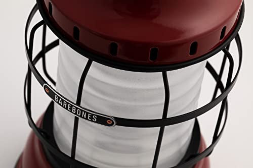 Barebones Forest Lantern- Vintage Style Railroad Lantern (Red)