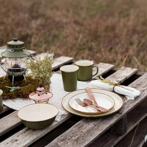Barebones 2-Tone Deep Plate - Set of 2 (Olive Drab)
