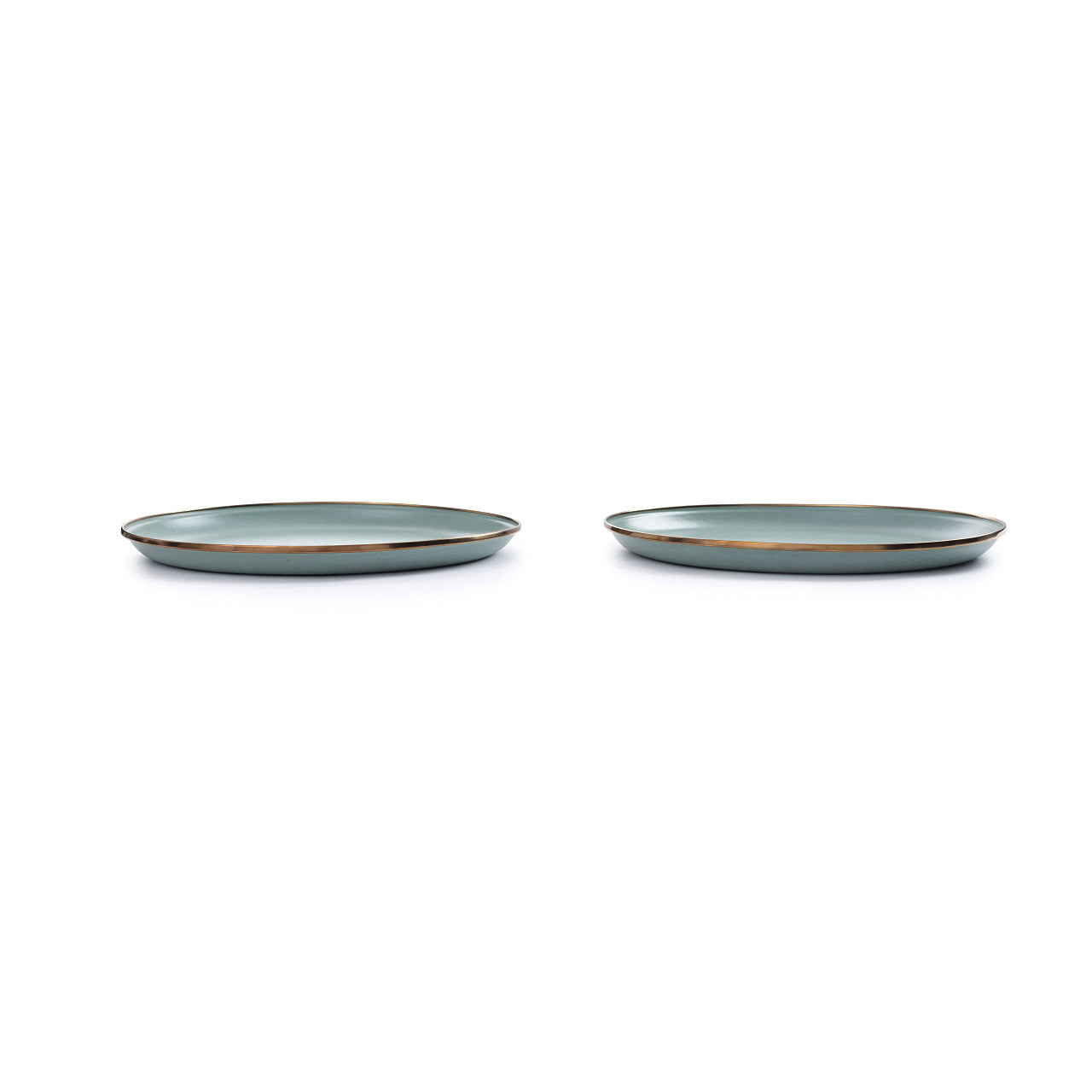Barebones Enamel Deep Plate, Set of 2 (Mint)