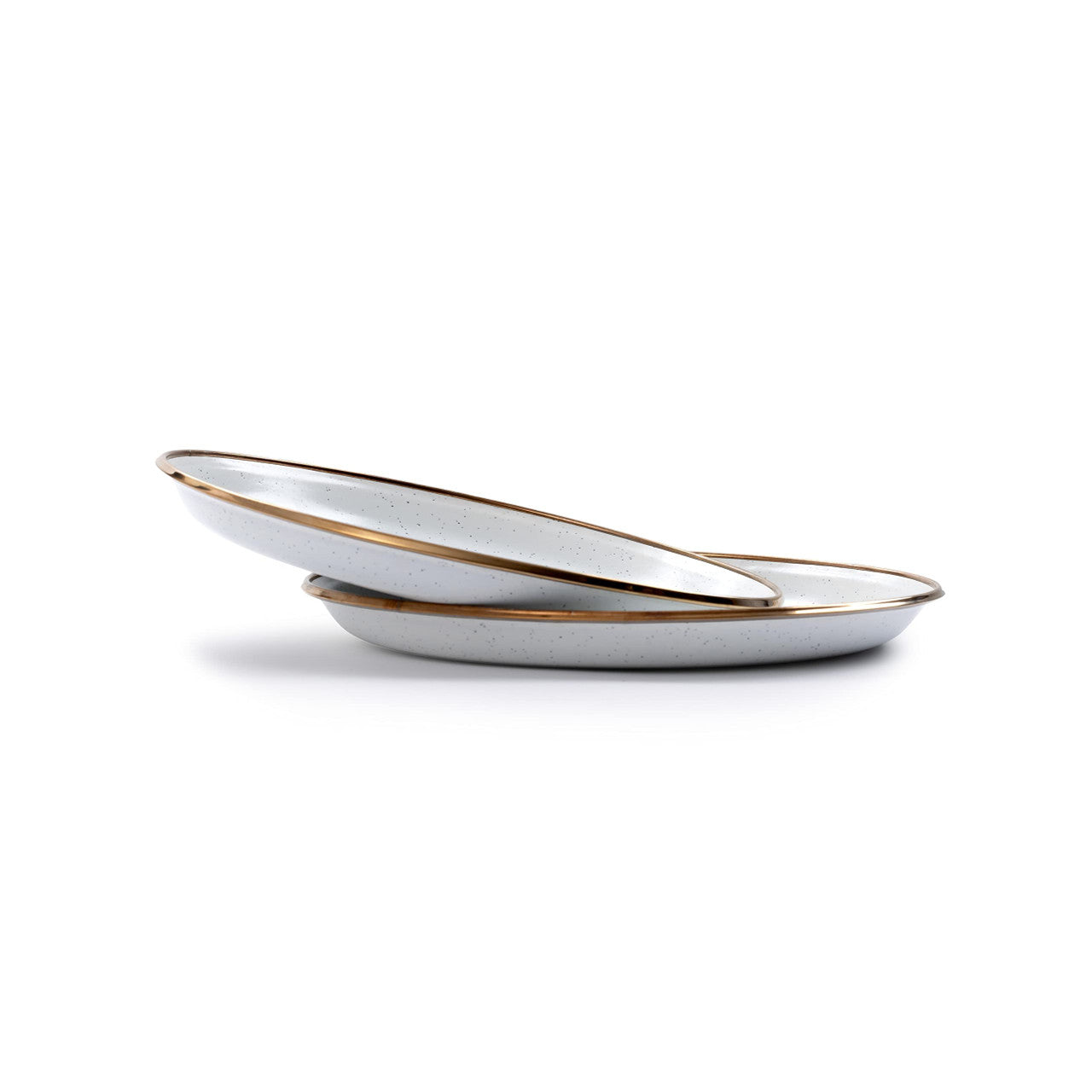 Barebones 8 Inch Salad Plate - Set of 2 Dinner Plate - Enamelware Plates - Durable Kitchen or Camping Plate - Eggshell