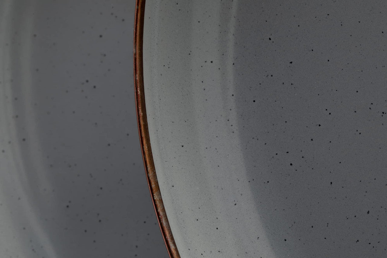 Enamelware Plates and Cups Set - Slate Gray