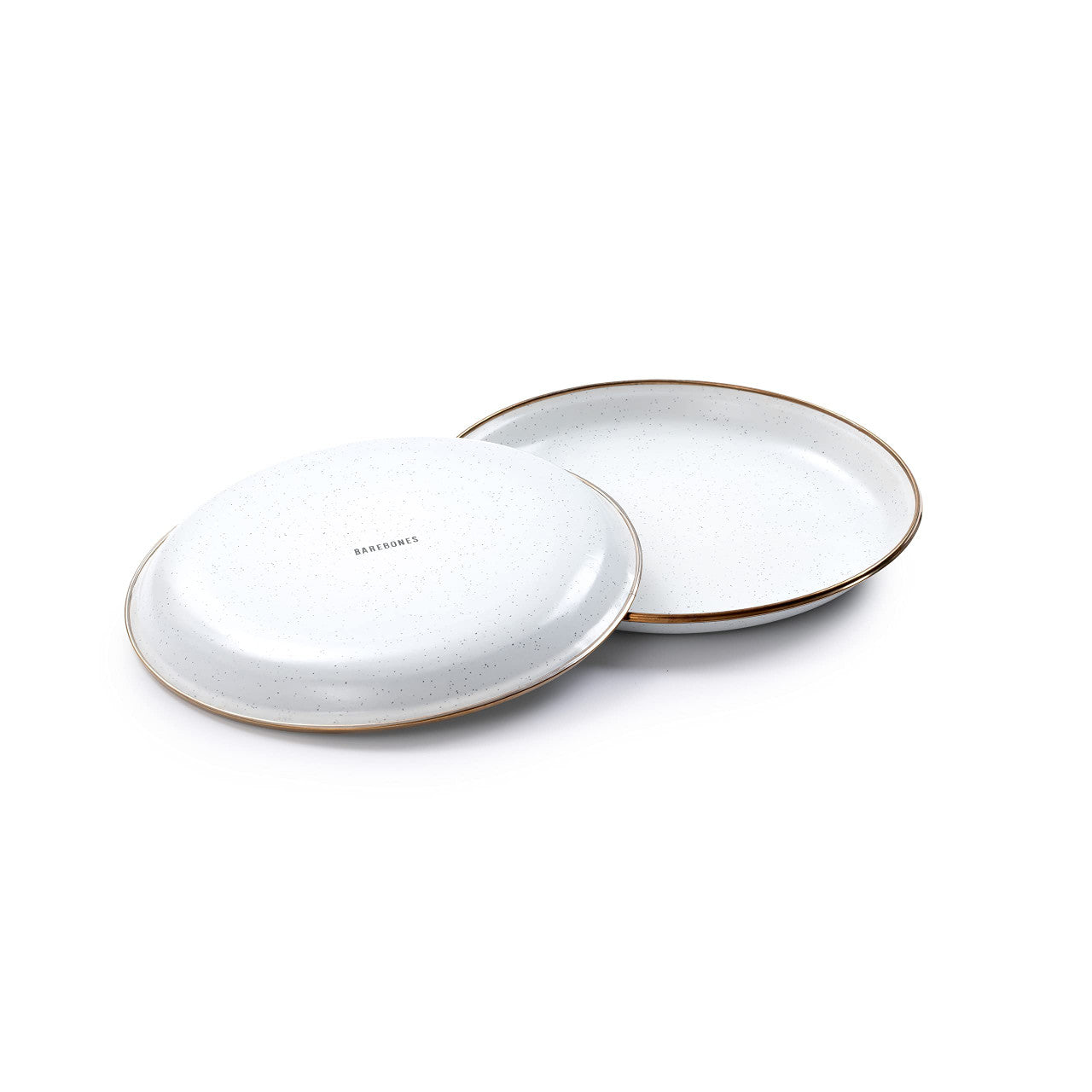 Barebones 8 Inch Salad Plate - Set of 2 Dinner Plate - Enamelware Plates - Durable Kitchen or Camping Plate - Eggshell