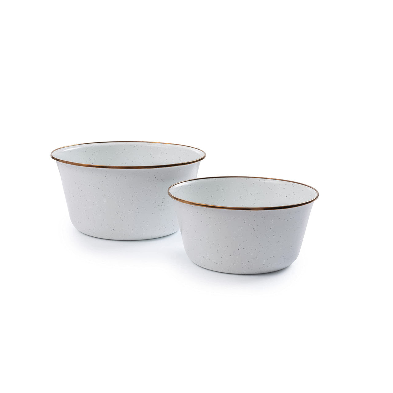 Barebones Enamel Mixing Bowl Set (Eggshell)