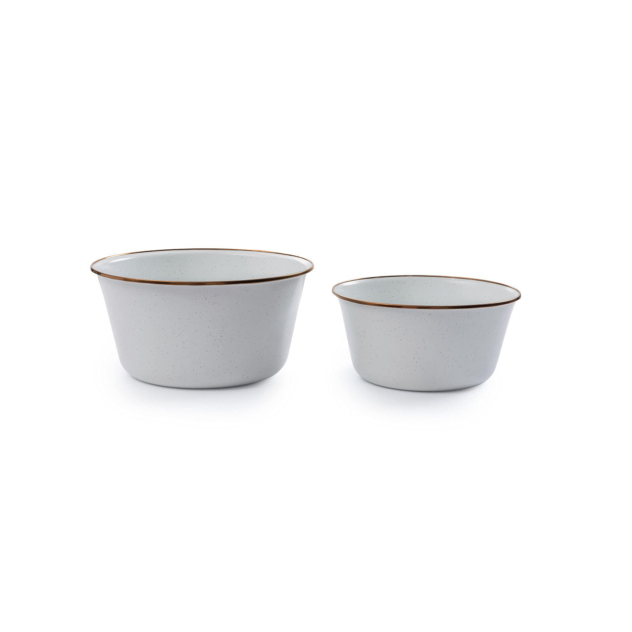 Barebones Enamel Mixing Bowl Set (Eggshell)