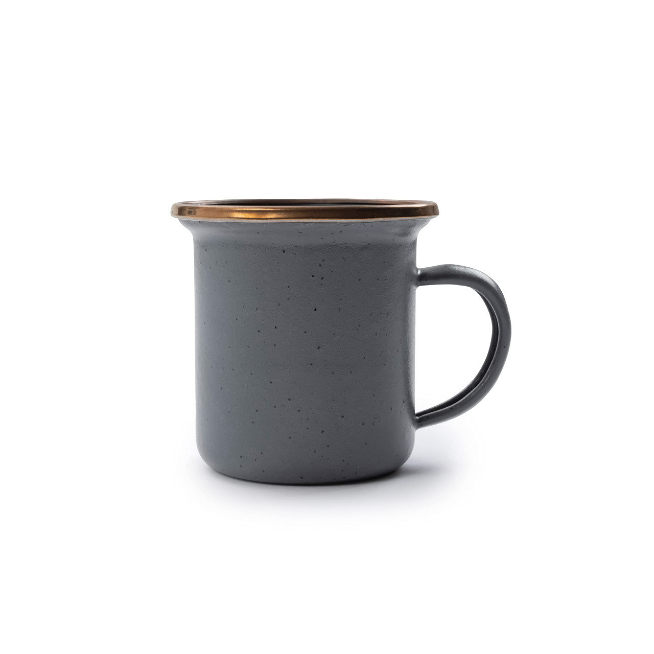 Enamelware Plates and Cups Set - Slate Gray