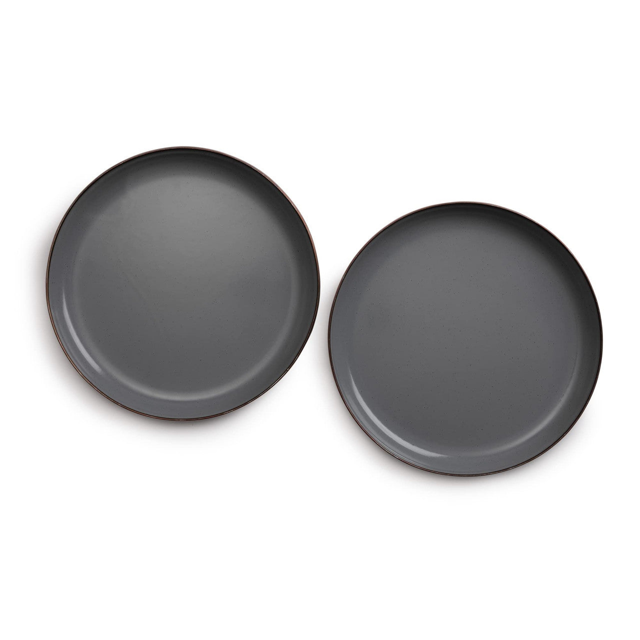 Enamelware Plates and Cups Set - Slate Gray