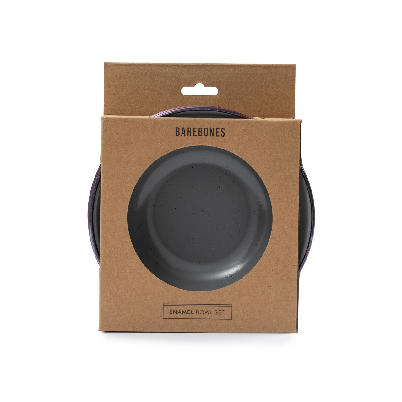 Barebones Enamel Bowls- Dishes Set of 2 (Stale Gray)