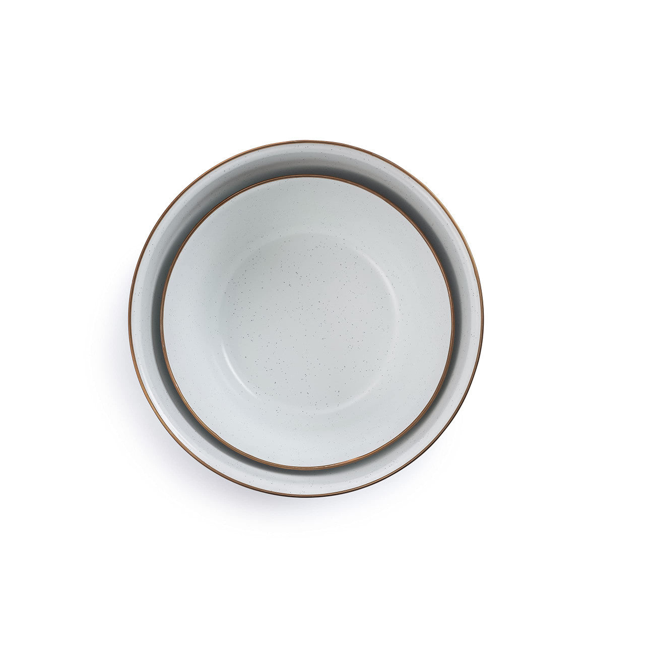 Barebones Enamel Mixing Bowl Set (Eggshell)