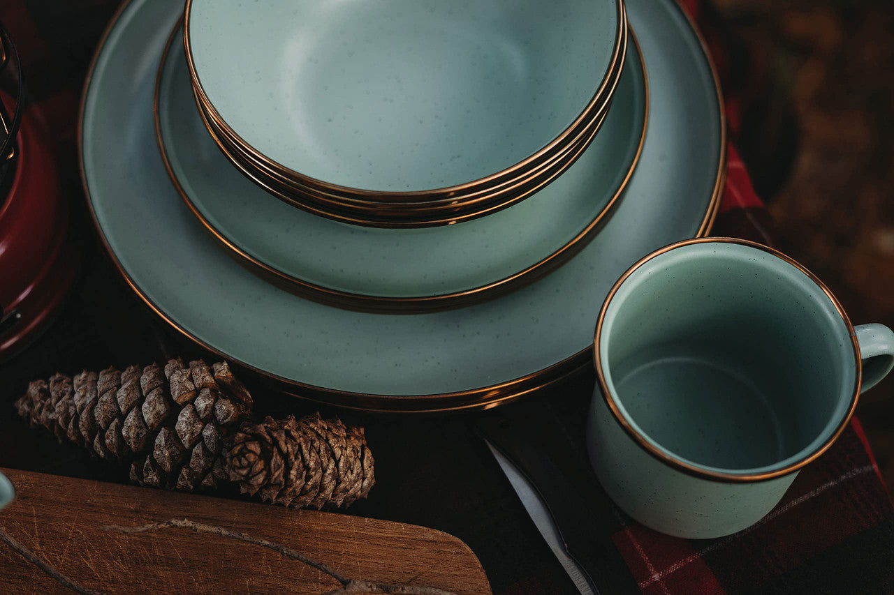 Barebones Enamel Deep Plate, Set of 2 (Mint)