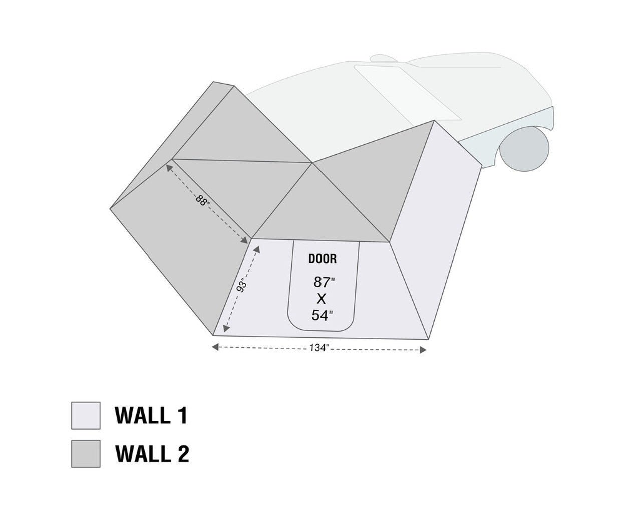 Nomadic Awning 270 LT with Complete Wall Package - Passenger Side