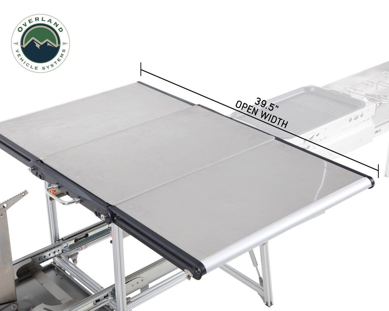 Komodo Camp Kitchen - Dual Grill, Skillet, Folding Shelves, and Rocket Tower - Stainless Steel