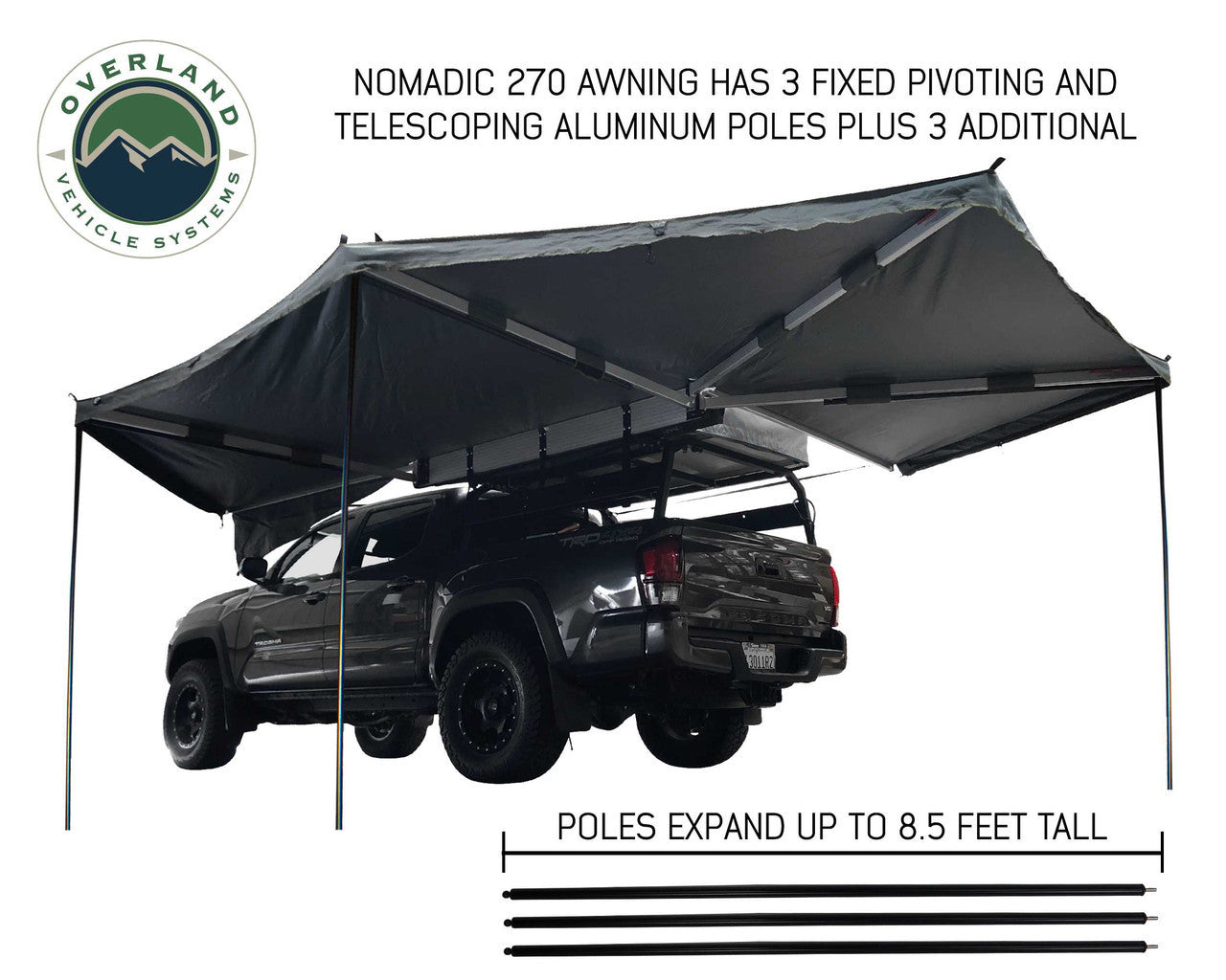 Nomadic Awning 270 with Complete Wall Package - Passenger Side
