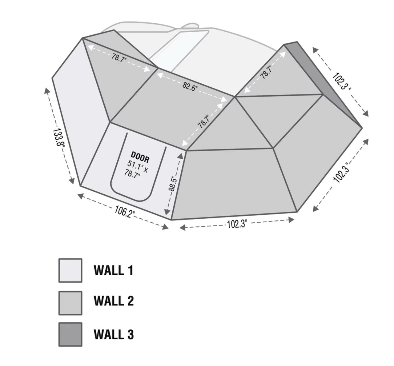 Nomadic Awning 270 with Complete Wall Package - Passenger Side