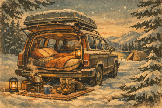 Winter Car Camping Sleeping Setup Done Right