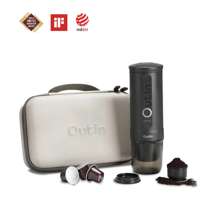 OutIn Traveler Nano Espresso Machine + Case Set (Space Grey)