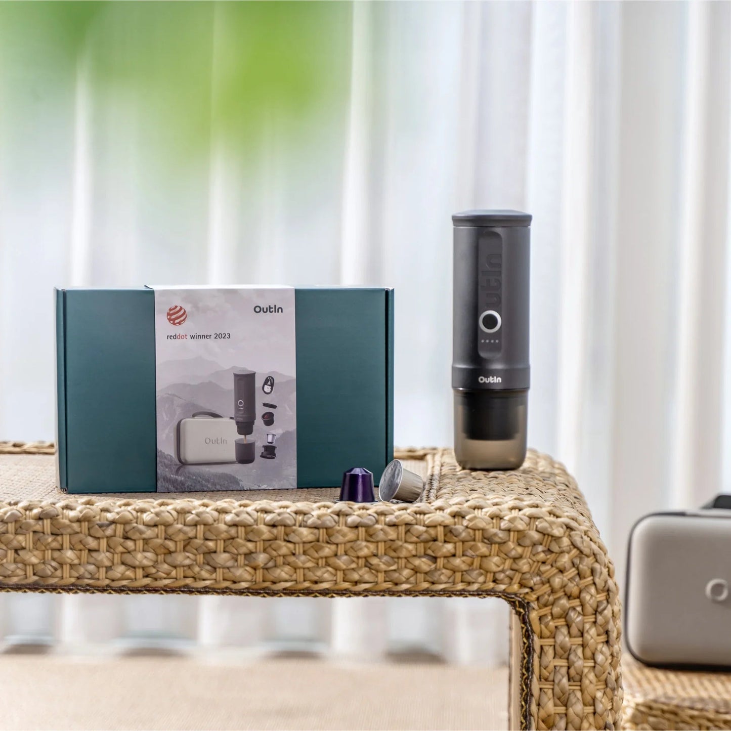 OutIn Traveler Nano Espresso Machine + Case Set (Space Grey)