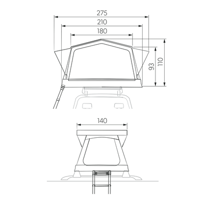 TRT 140 AIR Inflatable Rooftop Tent - 2 Person