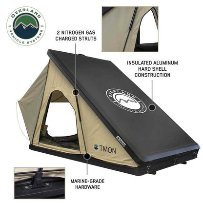 LD TMON Clamshell Aluminum Hard Shell Roof Top Tent - 2 Person