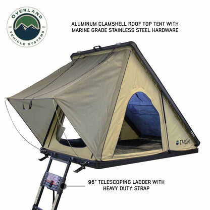 LD TMON Clamshell Aluminum Hard Shell Roof Top Tent - 2 Person