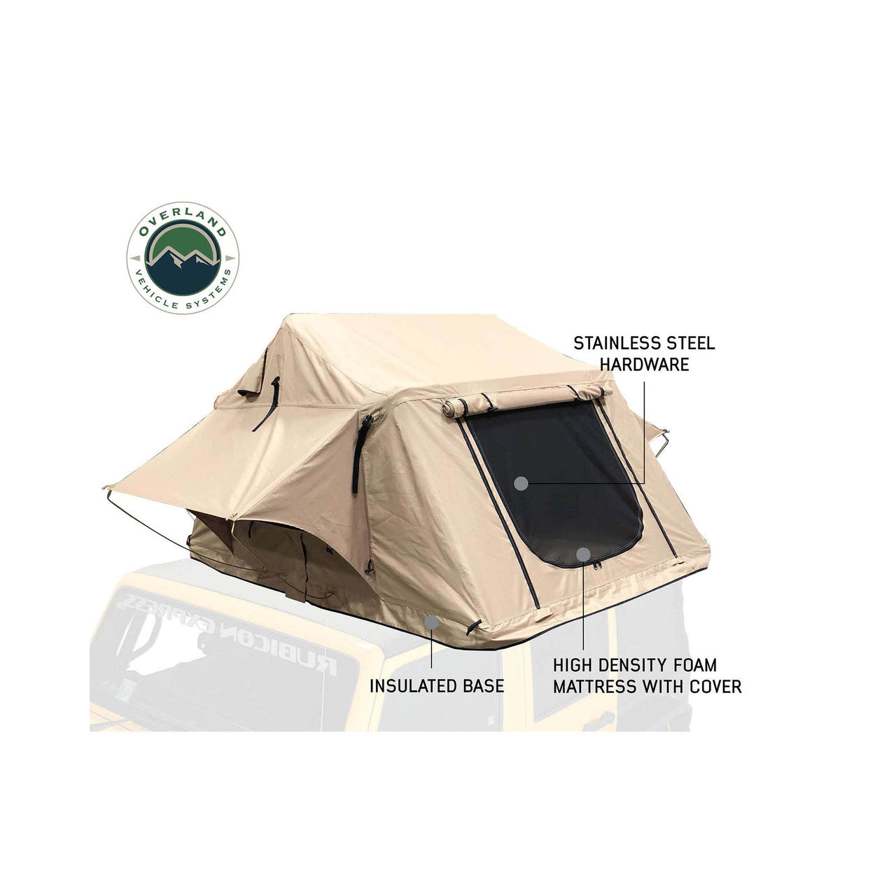 TMBK 3 Rear or Side Opening Roof Top Tent - 3 Person