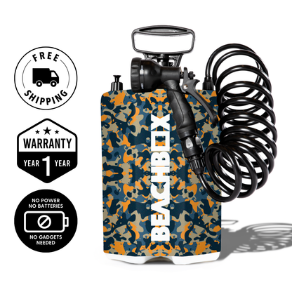 BeachBox Portable Camping Shower Tank - Camo
