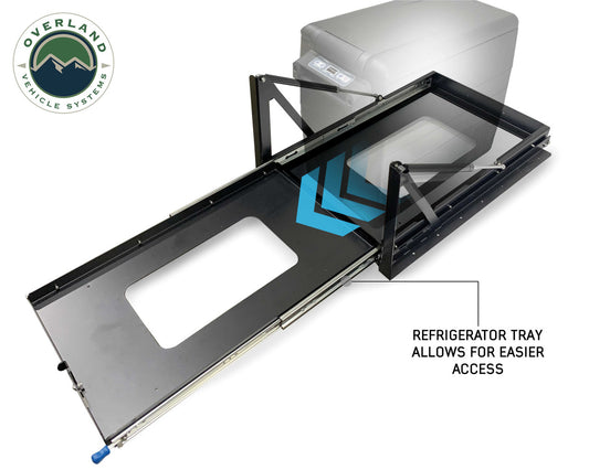 Refrigerator Tray with Slide and Tilt