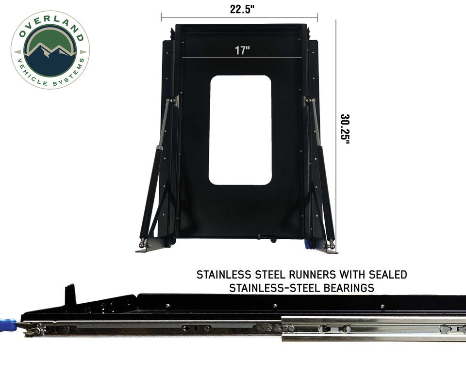 Refrigerator Tray with Slide and Tilt
