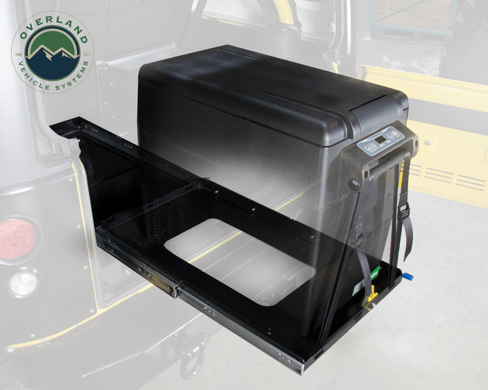 Refrigerator Tray with Slide and Tilt