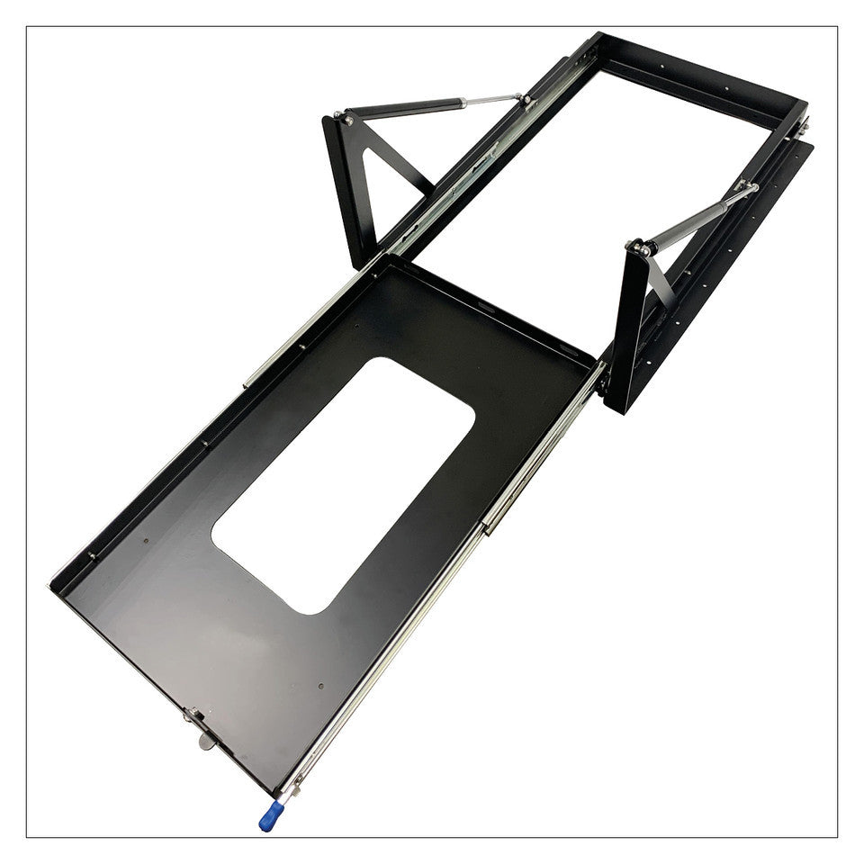 Refrigerator Tray with Slide and Tilt