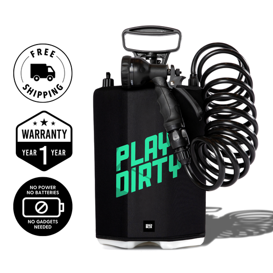 BeachBox Portable Camping Shower Tank - Play Dirty / Black