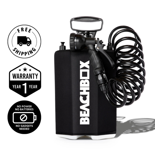 BeachBox Portable Camping Shower Tank - Black