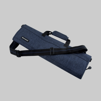 Preservation Heather Navy Knife Roll - 8 Pocket