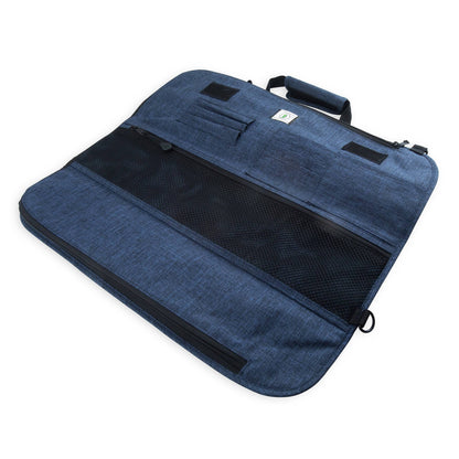 Preservation Heather Navy Knife Roll - 8 Pocket