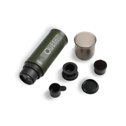 OutIn Traveler Nano Espresso Machine + Case Set (Forest Green)