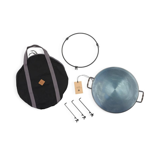 Barebones Cowboy Wok Pan 15" - Carbon Steel Wok (Discada) - Camping Cooking Set