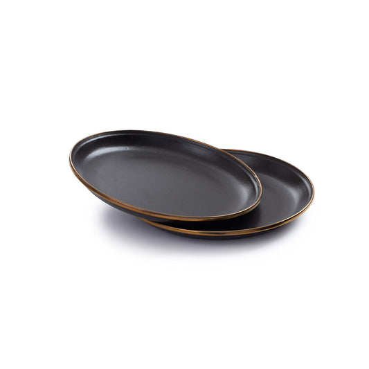 Barebones 8 Inch Enamelware Plate (Charcoal)