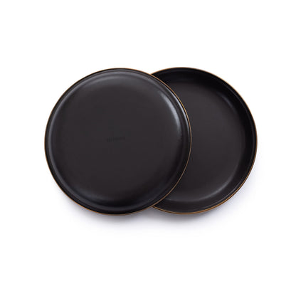 Barebones 8 Inch Enamelware Plate (Charcoal)
