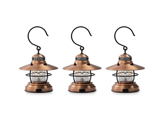 Barebones Edison Mini LED Lanterns - 3-Pack (Antique Bronze)