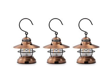 Barebones Edison Mini LED Lanterns - 3-Pack (Antique Bronze)