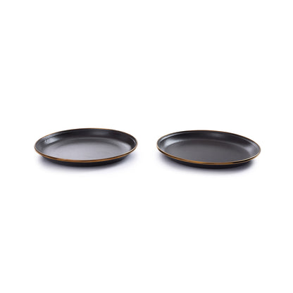 Barebones 8 Inch Enamelware Plate (Charcoal)