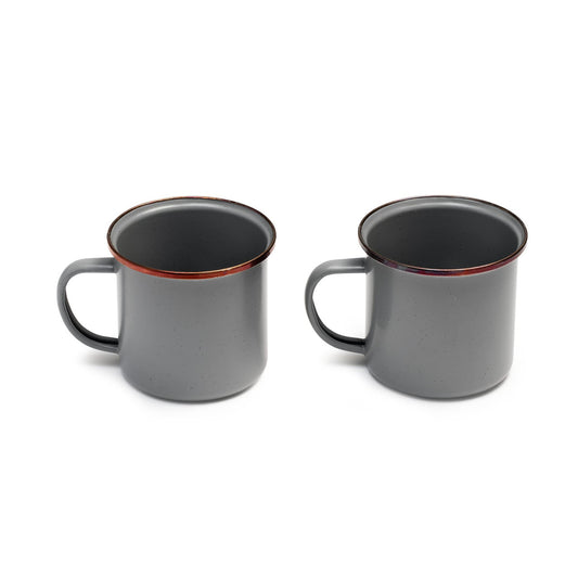 Barebones Enamel Cup Set of 2 14-oz (Slate Gray)