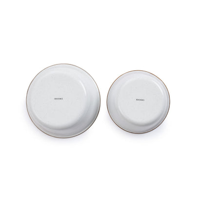 Barebones Enamel Mixing Bowl Set (Eggshell)