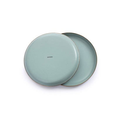 Barebones Enamel Deep Plate, Set of 2 (Mint)
