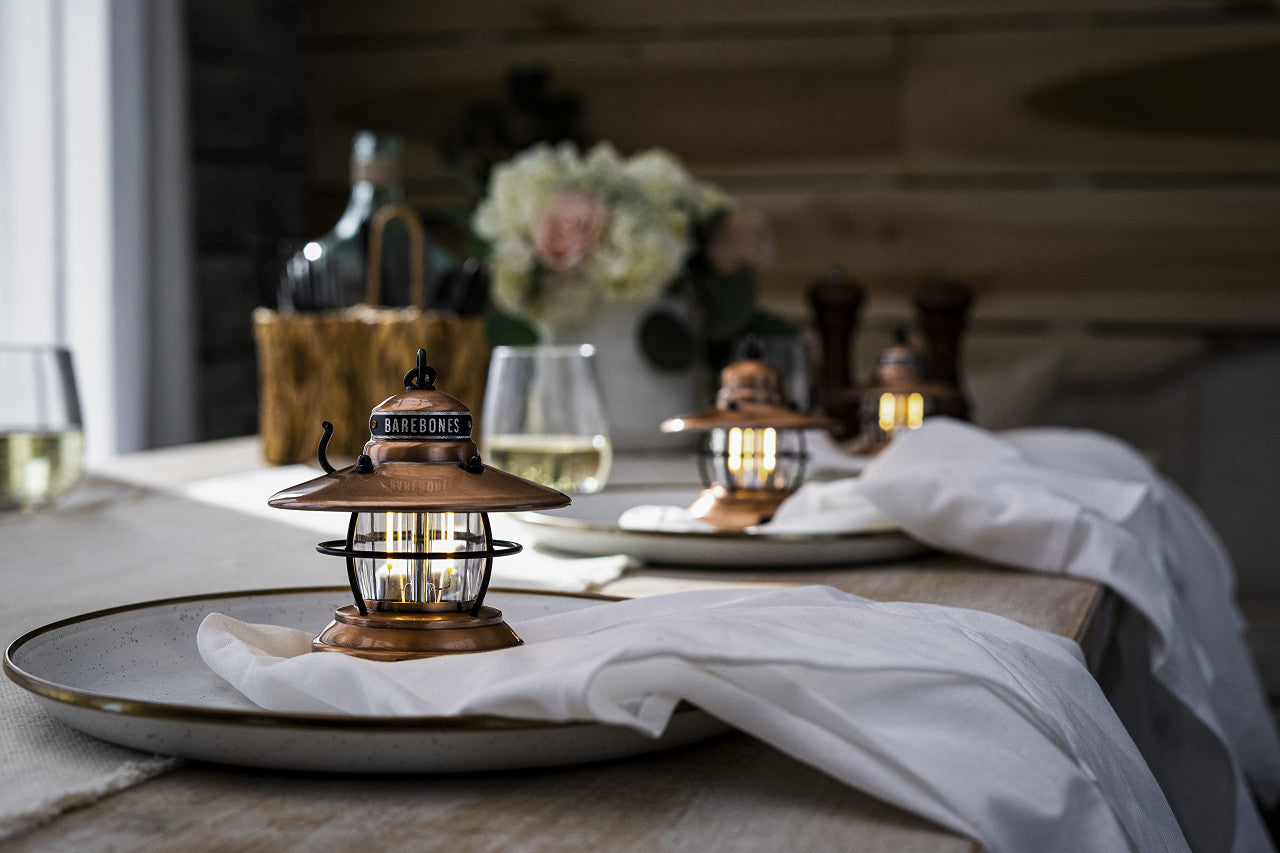 Barebones Edison Mini LED Lanterns - 3-Pack (Antique Bronze)