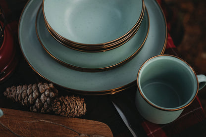 Barebones Enamel Deep Plate, Set of 2 (Mint)