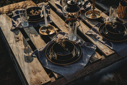 Barebones 8 Inch Enamelware Plate (Charcoal)