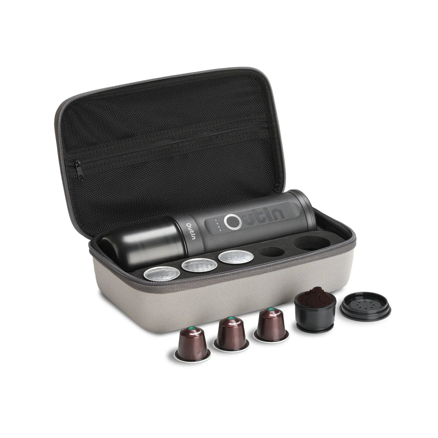OutIn Traveler Nano Espresso Machine + Case Set (Space Grey)